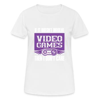 gamer video games - Frauen T-Shirt atmungsaktiv - Weiß - Vorne - AI Model Female 172 dark (172cm)