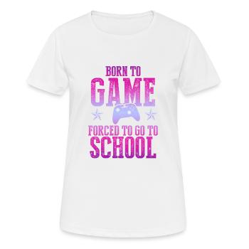 joueur scolaire - T-shirt respirant Femme - blanc - Devant - AI Model Female 172 dark (172cm)