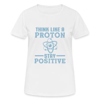 science de l’atome de proton - T-shirt respirant Femme - blanc - Devant - AI Model Female 172 dark (172cm)