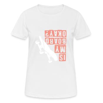 spruch skater skateboard - T-shirt respirant Femme - blanc - Devant - AI Model Female 172 dark (172cm)
