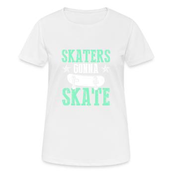 skater skateboard - Frauen T-Shirt atmungsaktiv - Weiß - Vorne - AI Model Female 172 dark (172cm)