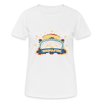 Circus Ringmaster Costume - Women's Breathable T-Shirt - white - Front - AI Model Female 172 dark (172cm)