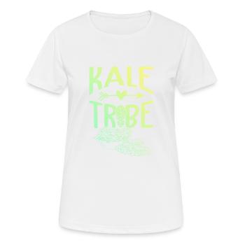 grünkohl kohl vegan - Frauen T-Shirt atmungsaktiv - Weiß - Vorne - AI Model Female 172 dark (172cm)