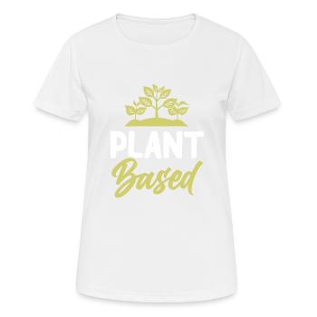 vegan plants - Frauen T-Shirt atmungsaktiv - Weiß - Vorne - AI Model Female 172 dark (172cm)