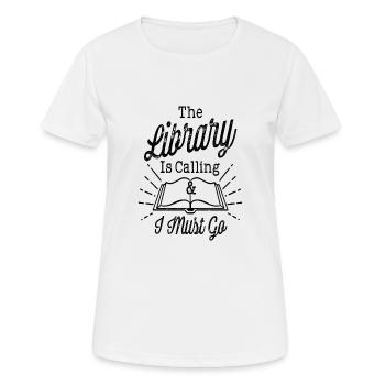 Librarian Library Books - Women's Breathable T-Shirt - white - Front - AI Model Female 172 dark (172cm)