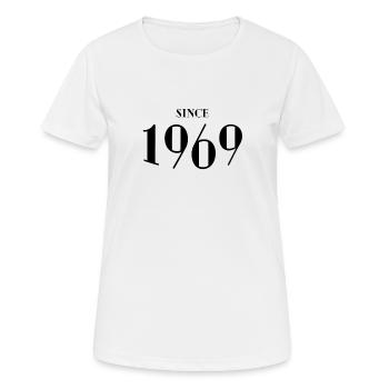 Funny Birthday Since 1969 - Women's Breathable T-Shirt - white - Front - AI Model Female 172 dark (172cm)