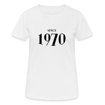 Funny Birthday Since 1970 - Women's Breathable T-Shirt - white - Front - AI Model Female 172 dark (172cm)