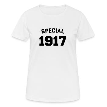 Funny Birthday Special 1917 - Women's Breathable T-Shirt - white - Front - AI Model Female 172 dark (172cm)