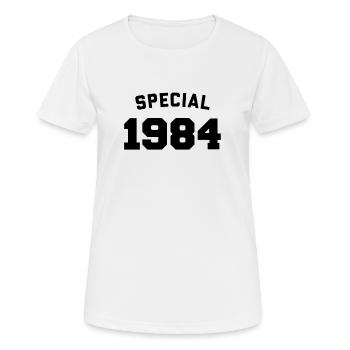 Funny Birthday Special 1984 - Women's Breathable T-Shirt - white - Front - AI Model Female 172 dark (172cm)