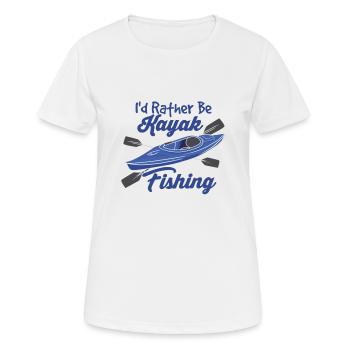 I'd Rather Be Kayak Fishing - Women's Breathable T-Shirt - white - Front - AI Model Female 172 dark (172cm)