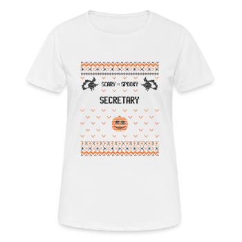 Gruselige und gruselige Sekretärin - Frauen T-Shirt atmungsaktiv - Weiß - Vorne - AI Model Female 172 dark (172cm)