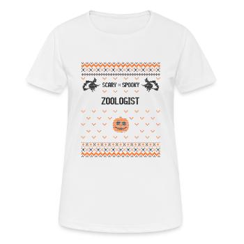 Gruseliger und gruseliger Zoologe - Frauen T-Shirt atmungsaktiv - Weiß - Vorne - AI Model Female 172 dark (172cm)