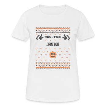 Gruseliger und gruseliger Hausmeister - Frauen T-Shirt atmungsaktiv - Weiß - Vorne - AI Model Female 172 dark (172cm)
