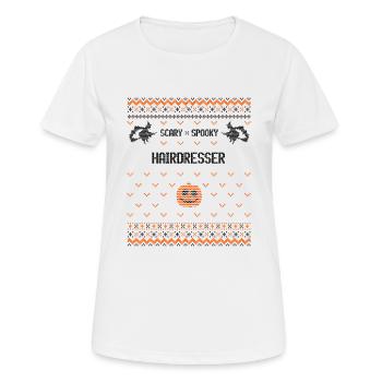 Gruseliger und gruseliger Friseur - Frauen T-Shirt atmungsaktiv - Weiß - Vorne - AI Model Female 172 dark (172cm)