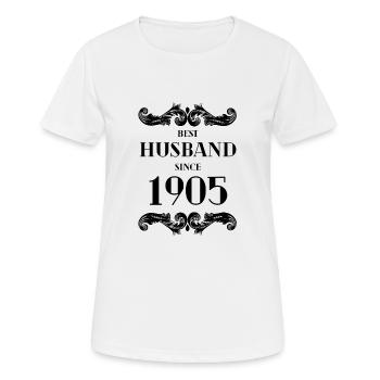 Bester Ehemann seit 1905 Hochzeitstag - Frauen T-Shirt atmungsaktiv - Weiß - Vorne - AI Model Female 172 dark (172cm)