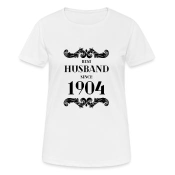 Meilleur mari depuis l’anniversaire de mariage de 1904 - T-shirt respirant Femme - blanc - Devant - AI Model Female 172 dark (172cm)