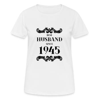 Bester Ehemann seit 1945 Hochzeitstag - Frauen T-Shirt atmungsaktiv - Weiß - Vorne - AI Model Female 172 dark (172cm)