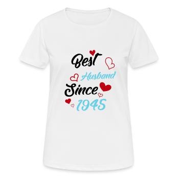 Bester Ehemann seit 1945 Hochzeit - Frauen T-Shirt atmungsaktiv - Weiß - Vorne - AI Model Female 172 dark (172cm)