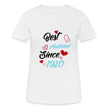 Bester Ehemann seit 1920 Hochzeit - Frauen T-Shirt atmungsaktiv - Weiß - Vorne - AI Model Female 172 dark (172cm)