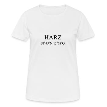 Harz Koordinaten - Frauen T-Shirt atmungsaktiv - Weiß - Vorne - AI Model Female 172 dark (172cm)