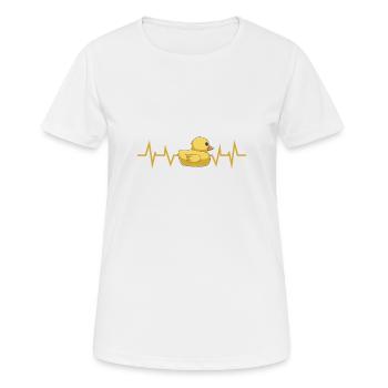 Bain battement de cœur de canard - T-shirt respirant Femme - blanc - Devant - AI Model Female 172 dark (172cm)