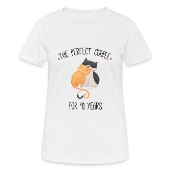 The Perfect Couple For 91 Years Wedding - Women's Breathable T-Shirt - white - Front - AI Model Female 172 dark (172cm)