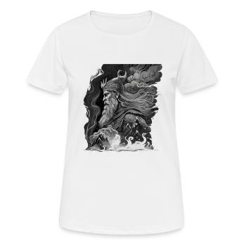 Odin, Père des Dieux, Mythologie nordique, Wotan - T-shirt respirant Femme - blanc - Devant - AI Model Female 172 dark (172cm)