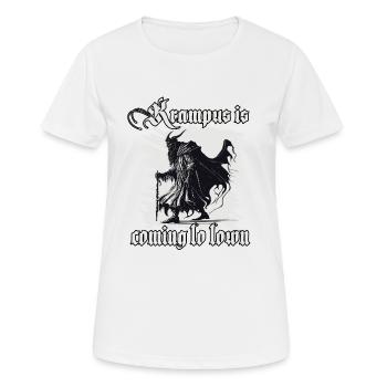 T-shirt Horror Krampus côté obscur de Noël - T-shirt respirant Femme - blanc - Devant - AI Model Female 172 dark (172cm)