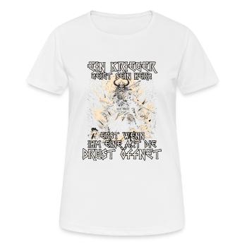 Nordische Mythologie Wikinger Krieger Stärke - Frauen T-Shirt atmungsaktiv - Weiß - Vorne - AI Model Female 172 dark (172cm)