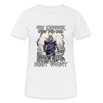 Ragnar Legendärer Krieger Wikinger Nordisch - Frauen T-Shirt atmungsaktiv - Weiß - Vorne - AI Model Female 172 dark (172cm)