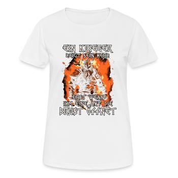 Legenden von Asgard Göttliche Macht der Wikinger - Frauen T-Shirt atmungsaktiv - Weiß - Vorne - AI Model Female 172 dark (172cm)