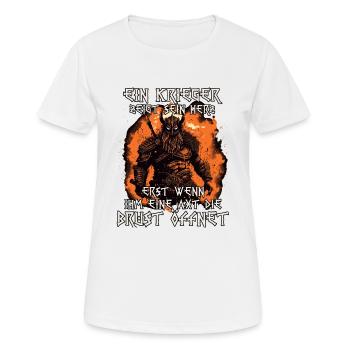 Söhne Odin Schöpfer einer legendären Kriegerkultur - Frauen T-Shirt atmungsaktiv - Weiß - Vorne - AI Model Female 172 dark (172cm)