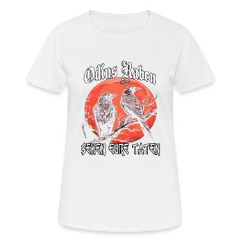 Hugin Munin | Wikinger Odin Raben | Wikinger - Frauen T-Shirt atmungsaktiv - Weiß - Vorne - AI Model Female 172 dark (172cm)