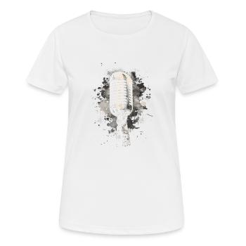 Microphone Classic - Women's Breathable T-Shirt - white - Front - AI Model Female 172 dark (172cm)