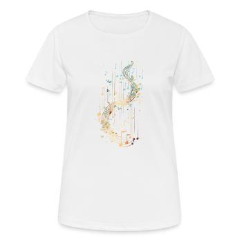 Musikträume Notizen - Frauen T-Shirt atmungsaktiv - Weiß - Vorne - AI Model Female 172 dark (172cm)