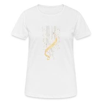 Musikgefühle Notizen - Frauen T-Shirt atmungsaktiv - Weiß - Vorne - AI Model Female 172 dark (172cm)