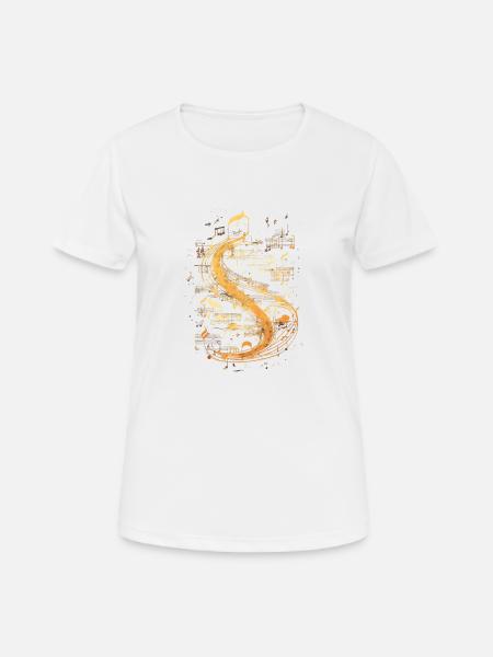 Music Notes Classic Feeling - Women's Breathable T-Shirt - white