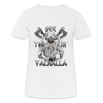 Walhalla Erbe Geschenk für Wikinger Fans - Frauen T-Shirt atmungsaktiv - Weiß - Vorne - AI Model Female 172 dark (172cm)