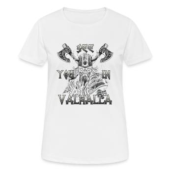 Cadeau de bravoure nordique pour les amoureux Viking - T-shirt respirant Femme - blanc - Devant - AI Model Female 172 dark (172cm)