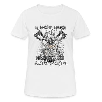 Walhalla Erbe Geschenk für Odin-Fans - Frauen T-Shirt atmungsaktiv - Weiß - Vorne - AI Model Female 172 dark (172cm)
