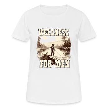 Wellness für Männer Angler Herren T-shirt Fischer - Frauen T-Shirt atmungsaktiv - Weiß - Vorne - AI Model Female 172 dark (172cm)