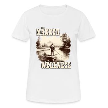 Männer Wellness Angelausflug Angler Geschenk - Frauen T-Shirt atmungsaktiv - Weiß - Vorne - AI Model Female 172 dark (172cm)