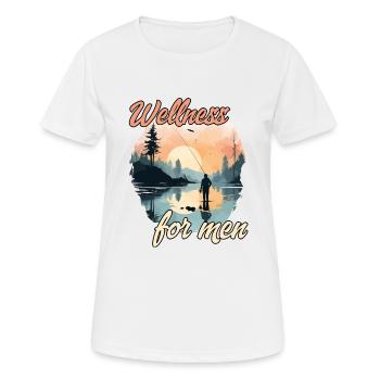 Angler Geschenk für Männer Angeltrip Fischer - Frauen T-Shirt atmungsaktiv - Weiß - Vorne - AI Model Female 172 dark (172cm)