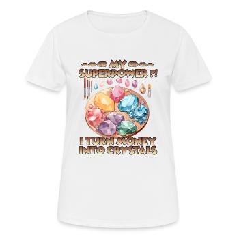 Cultiver des cristaux soi-même Cristal Hobby - T-shirt respirant Femme - blanc - Devant - AI Model Female 172 dark (172cm)