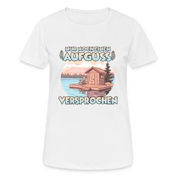 Lustiges Geschenk für Frauen Sauna und Spa Fans - Frauen T-Shirt atmungsaktiv - Weiß - Vorne - AI Model Female 172 dark (172cm)