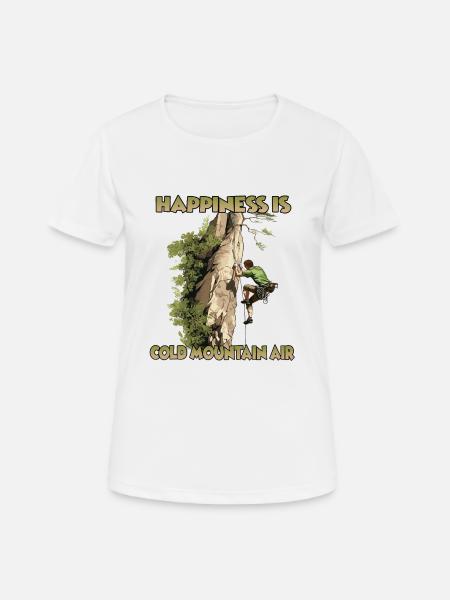 Aventure au sommet en point de mire Escalade - T-shirt respirant Femme - blanc
