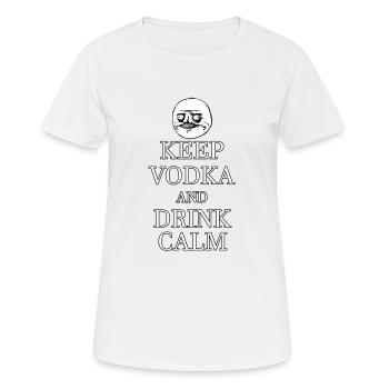 lustige Saufgelage Party-Gadgets Wodka - Frauen T-Shirt atmungsaktiv - Weiß - Vorne - AI Model Female 172 dark (172cm)
