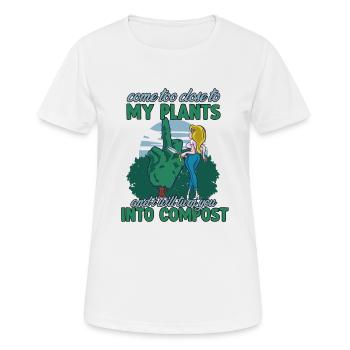 Drôle de jardinier qui dit jardinage jardinier de - T-shirt respirant Femme - blanc - Devant - AI Model Female 172 dark (172cm)