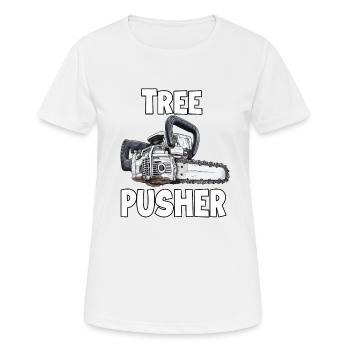 Baumschubser | Holzfäller T Forstwirt | Lustiges - Frauen T-Shirt atmungsaktiv - Weiß - Vorne - AI Model Female 172 dark (172cm)