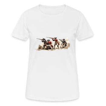 infanterie de ligne soldats napoléoniens grenadier - T-shirt respirant Femme - blanc - Devant - AI Model Female 172 dark (172cm)